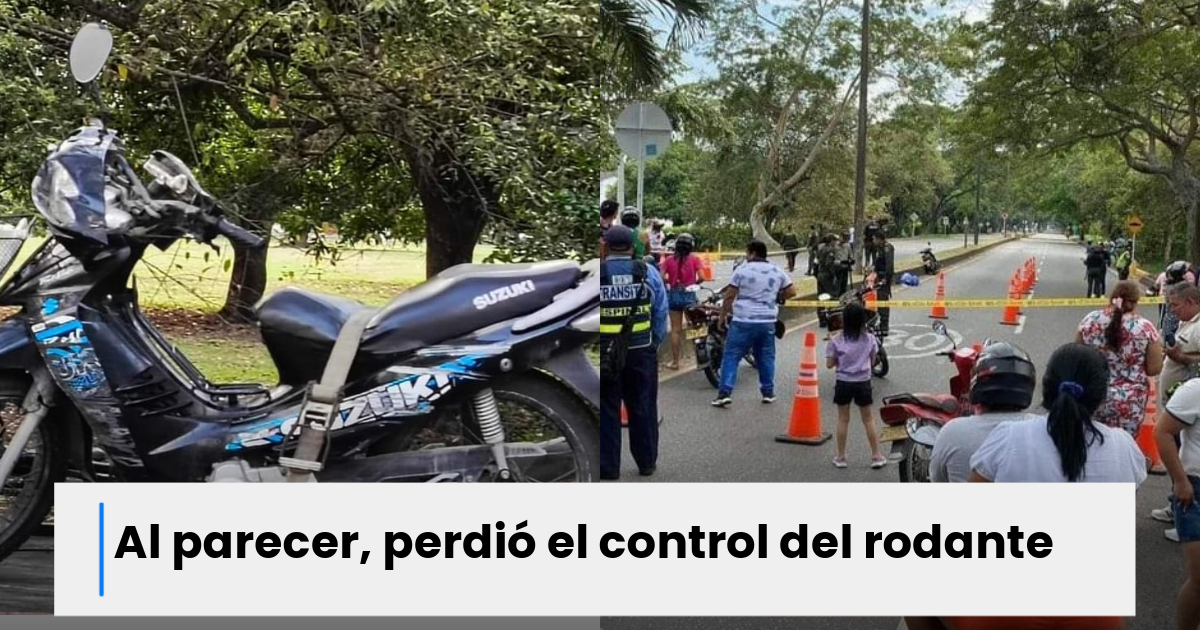 Motociclista murió al colisionar contra un poste en El Espinal se